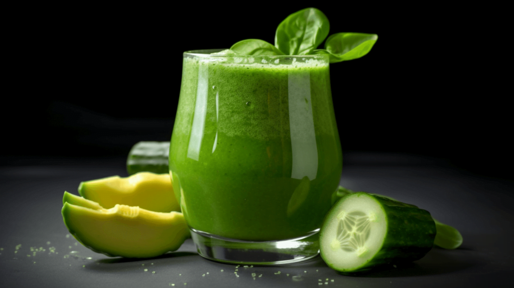 Smoothie Power for Beauty: Skin & Hair Antioxidant Boost. Spinach, cucumber, pineapple & lime.